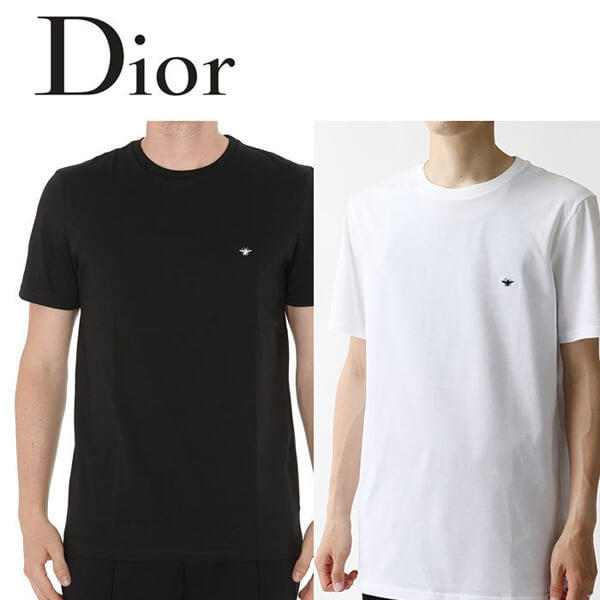 ディオール Tシャツ コピー Dior Homme CHRISTIAN DIOR LOGO クルーネック 半袖 Tシャツ 733J603B0446089