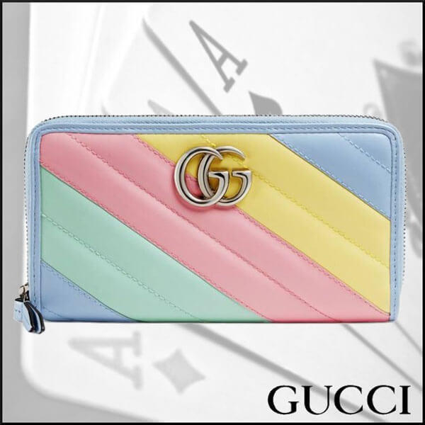 グッチ 財布 コピー★GUCCI GGマーモント パステルジップアラウンドウォレット 443123 DTDXP3967
