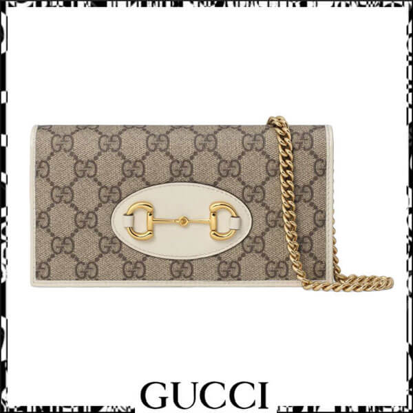 【20SS新作】グッチ 財布 コピー GUCCI 1955 ホースビット チェーン付き ウォレット 621892 92TCG9761
