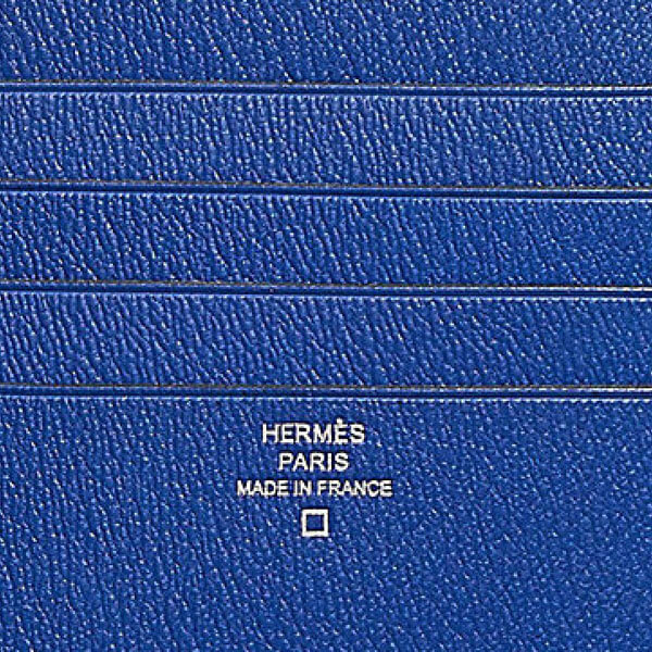 ゴージャスブルー ◆Her*mes◆希少偽物アリゲーター☆ウォレット MC2 H074716CAAB