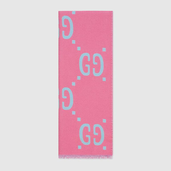 【GUCCI】グッチ★GG コピージャカード ウールシルク スカーフWJ06