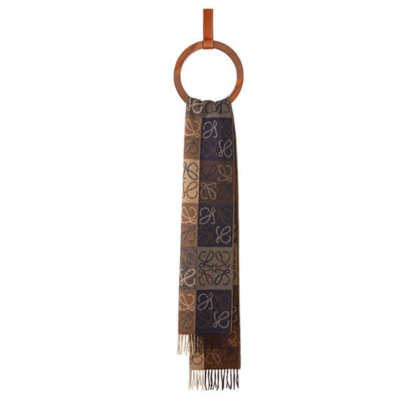 【LOEWE】スーパーコピー20AW新作 ウールとカシミアのアナグラムスカーフWJ34