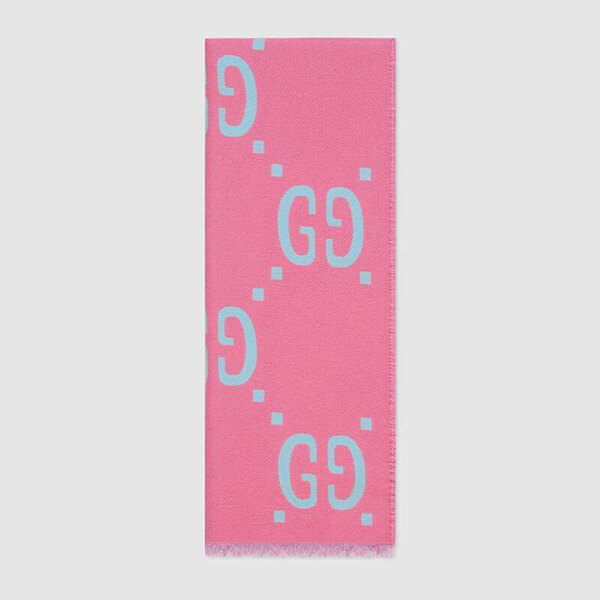 人気!【GUCCI】スーパーコピーGGロゴ ウールシルク マフラー 国内即発WJ35