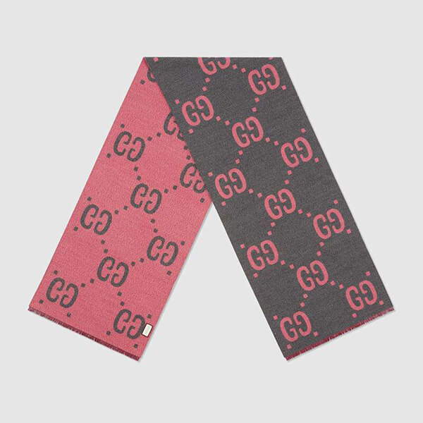 人気!【GUCCI】スーパーコピーGGロゴ ウールシルク マフラー 国内即発WJ35