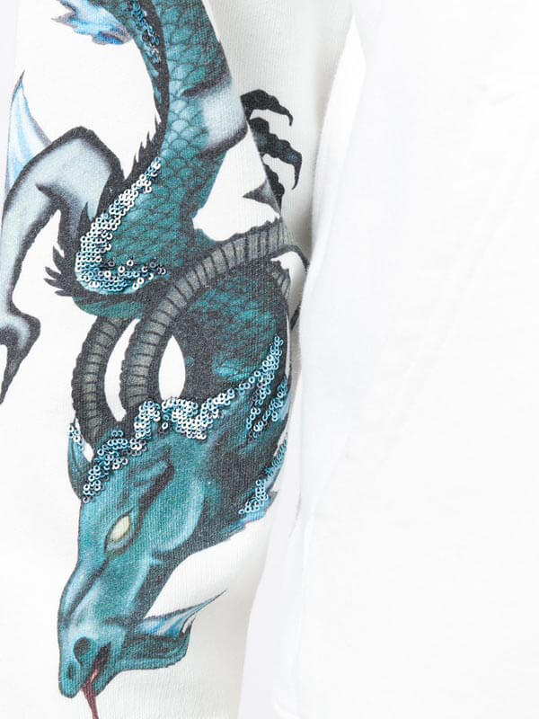ジバンシィ偽物 GIVENCHY 20AW Logo&Dragon パーカー_WHITE97W1