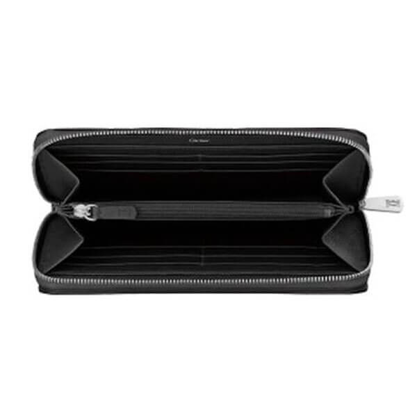 Cartier 偽物スモールジップウォレット C de Cartier レザー ロゴ 黒Lkd55