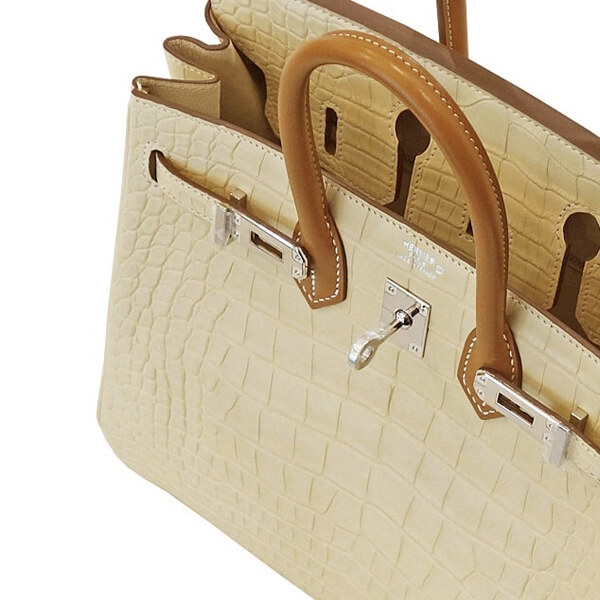 Her*mes★(入手不可能で顧客特権)美し過ぎるBirkin2色バニラ30cm偽物PK26