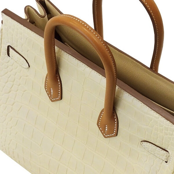 Her*mes★(入手不可能で顧客特権)美し過ぎるBirkin2色バニラ30cm偽物PK26