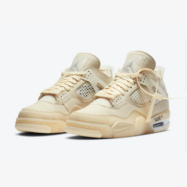 オフホワイト×ナイキ偽物OFF-WHITE×NIKE AIR JORDAN4 SP WMNS SAIL CV9388-100