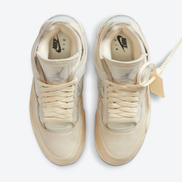 オフホワイト×ナイキ偽物OFF-WHITE×NIKE AIR JORDAN4 SP WMNS SAIL CV9388-100