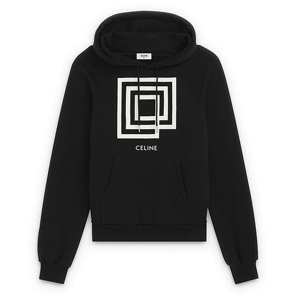【CELINE】コピー2020/21AW新作 ロゴ フーディ パーカー (Black) 2Y005612G.38AW