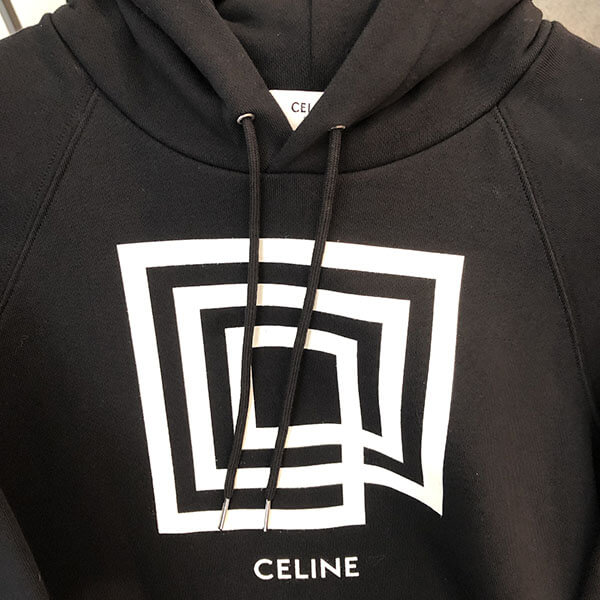 【CELINE】コピー2020/21AW新作 ロゴ フーディ パーカー (Black) 2Y005612G.38AW