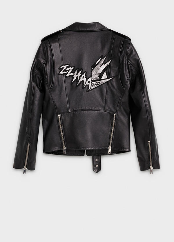 【CELINE】コピー2019SS CLASSIC BIKER / ZZHAA ZOW PATCH (Black) 2E242297D.38NO