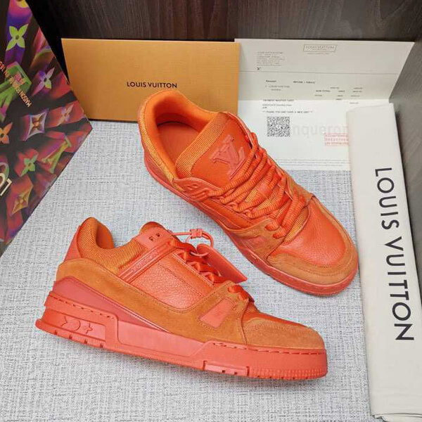 ルイヴィトンスーパーコピー スニーカー Trainers Orange Virgil AblohM690A73