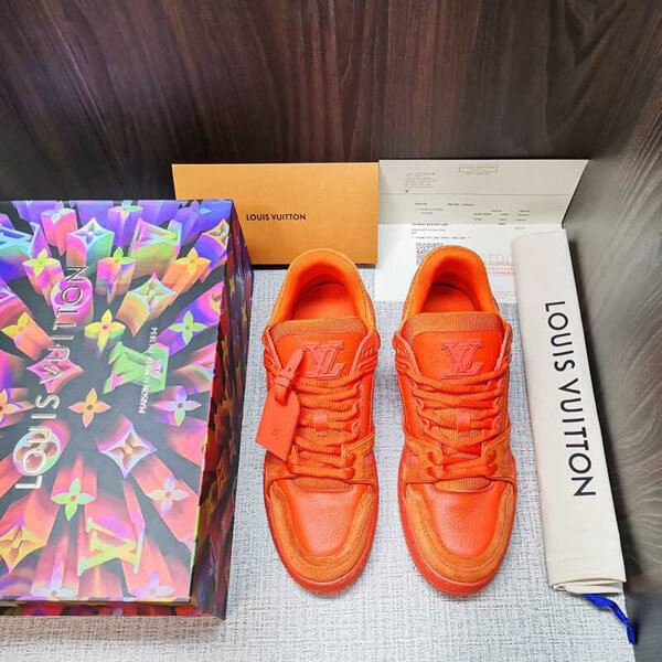 ルイヴィトンスーパーコピー スニーカー Trainers Orange Virgil AblohM690A73
