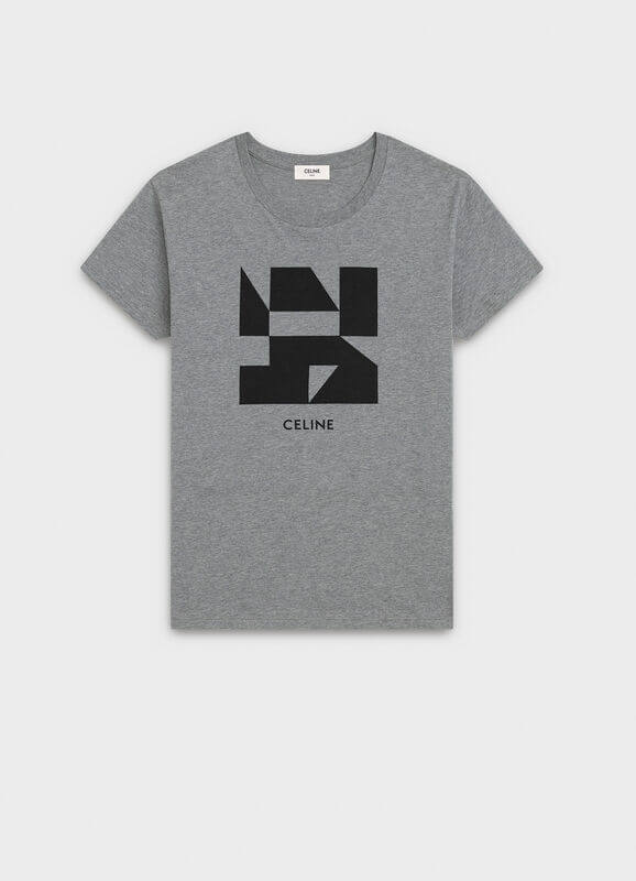 CELINEスーパーコピー 新作 メンズクルーネックTシャツ INVITATION GEOMETRIQUE 2X308933F.09GB