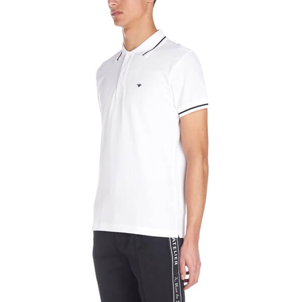 DIOR homme bee ディオール ポロシャツ コピー ホワイト581OB8