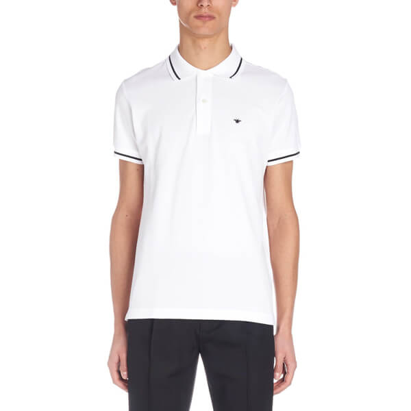DIOR homme bee ディオール ポロシャツ コピー ホワイト581OB8