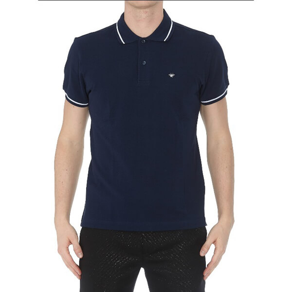 DIOR homme bee ディオール ポロシャツ 偽物 ネイビー581OB9