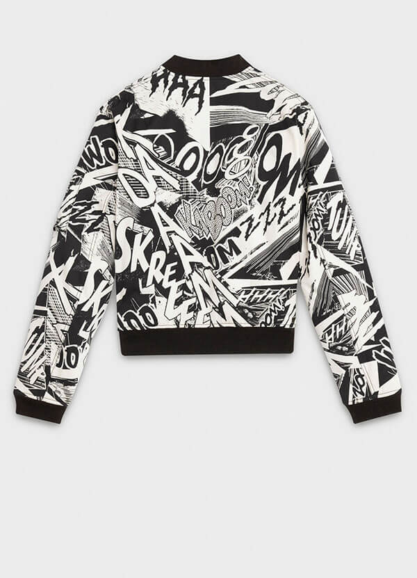 【CELINE】偽物2019SS ボンバージャケット / ZZHAA ZOW プリント 2W020474E.01OB