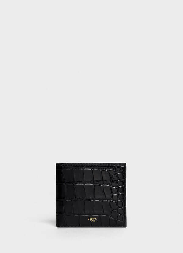 【CELINE】コピーバイフォールドウォレット /クロコ型押しカーフスキン 10B653BG4.38NO
