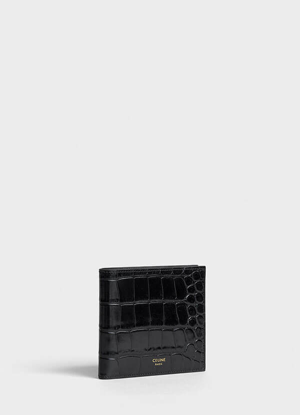 【CELINE】コピーバイフォールドウォレット /クロコ型押しカーフスキン 10B653BG4.38NO
