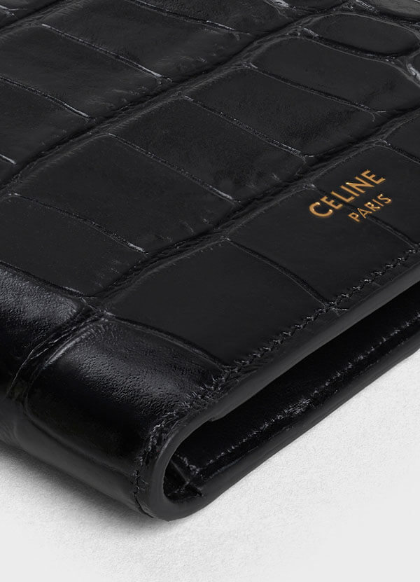 【CELINE】コピーバイフォールドウォレット /クロコ型押しカーフスキン 10B653BG4.38NO