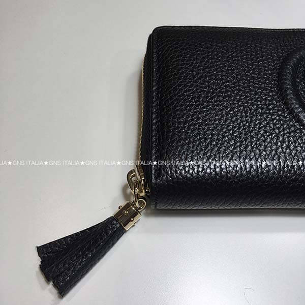 GUCCI☆SOHOフリンジタッセル付♪レザーラウンドジップ長財布