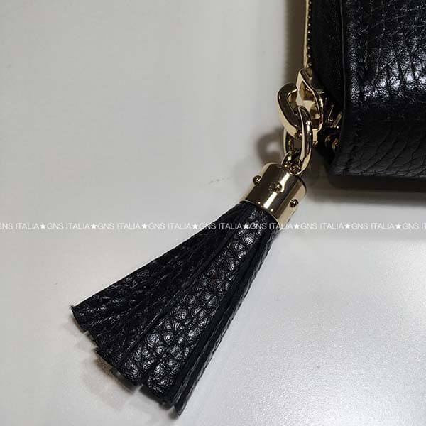 GUCCI☆SOHOフリンジタッセル付♪レザーラウンドジップ長財布
