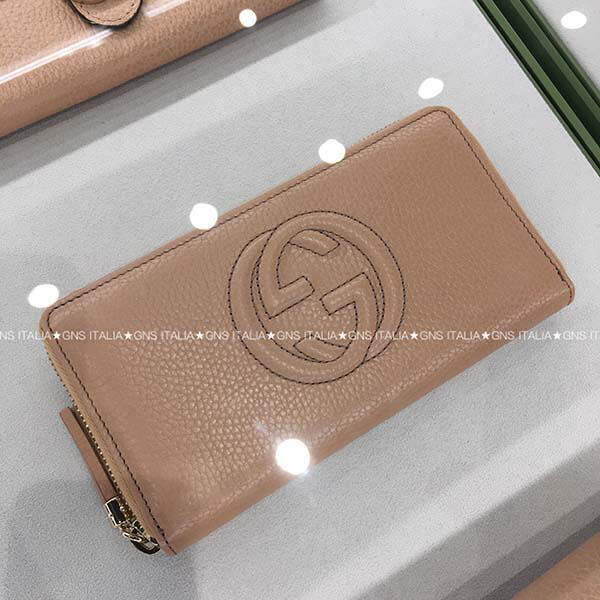 GUCCI☆SOHOフリンジタッセル付♪レザーラウンドジップ長財布