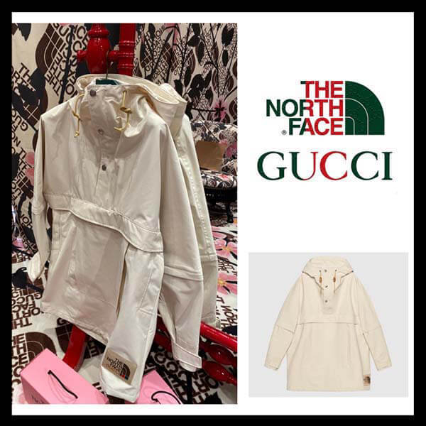 歴史的コラボ入手困難!GUCCI×THE NORTH FACE WHITE ANORAK