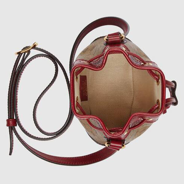 ★GUCCI★ドラえもんコラボ ミニ バケットバッグ 647801 2T0AG 8580