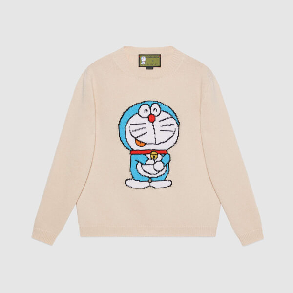 Gucciドラえもん x Gucci ドラえもんのかわいいウールのセーター