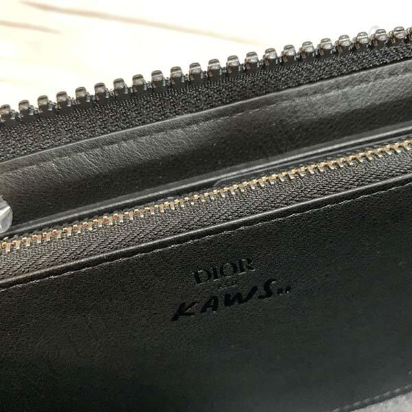 Dior × KAWS BEE ロゴ 長財布 コピー ブラック
