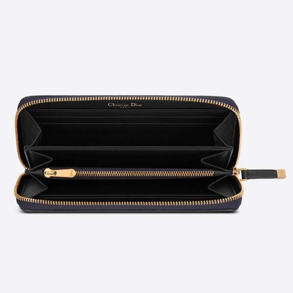 ◆たっぷり収納◆DIOR オブリーク 長財布 ユニセックス ネイビー S2094UTZQ M928