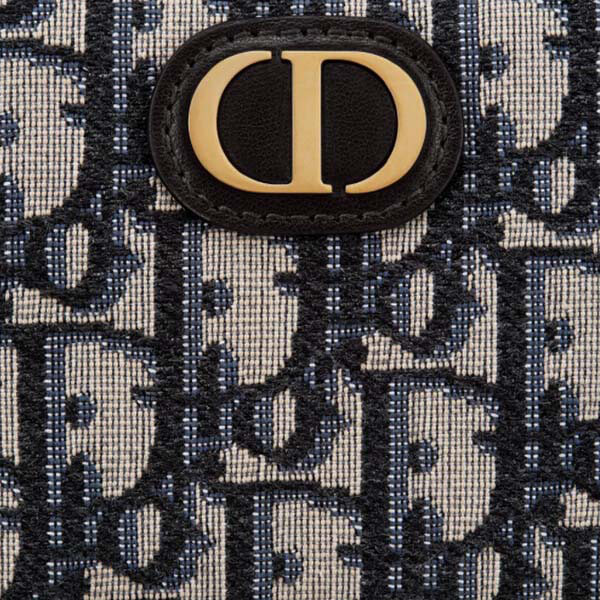 ◆たっぷり収納◆DIOR オブリーク 長財布 ユニセックス ネイビー S2094UTZQ M928