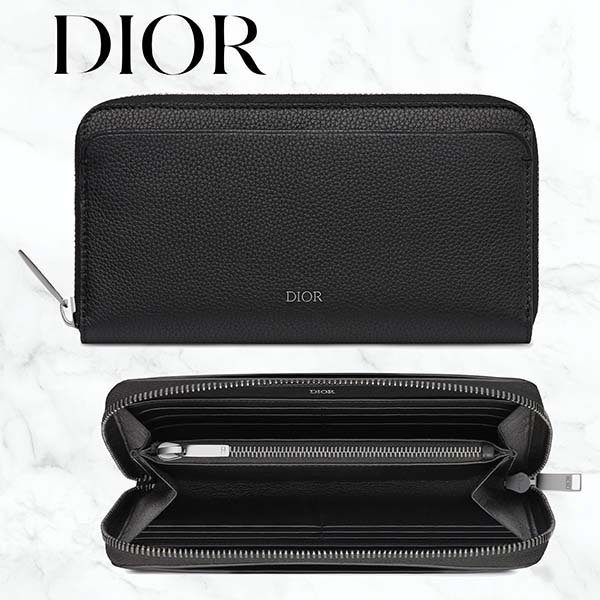 【Dior】グレインドカーフスキン ロングウォレット 2DSBC113YVH H00N
