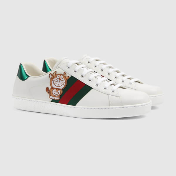 〔エース〕DORAEMON x GUCCI メンズ スニーカー 655060 0FIU0 9091