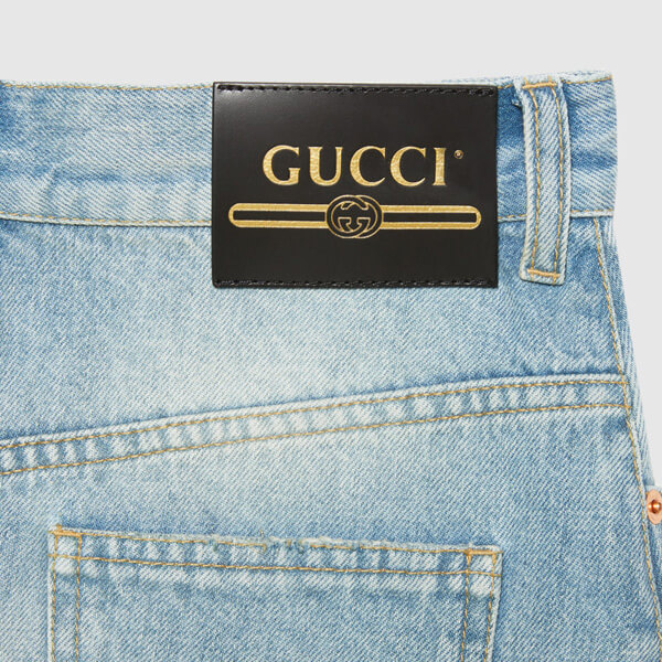 21SS海外限定★GUCCI★ドラえもんコラボ デニムパンツコピー652655 XDBOS 4452