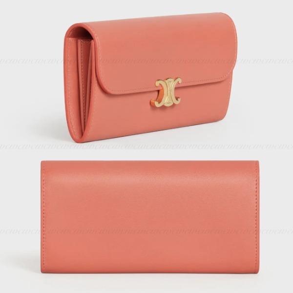 すぐ届く∞CELINE■ラージ トリオンフ フラップウォレット 10E313BZG
