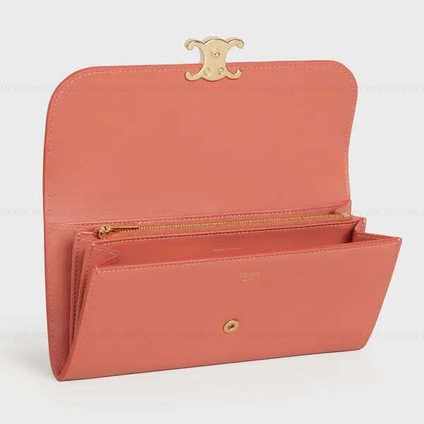 すぐ届く∞CELINE■ラージ トリオンフ フラップウォレット 10E313BZG