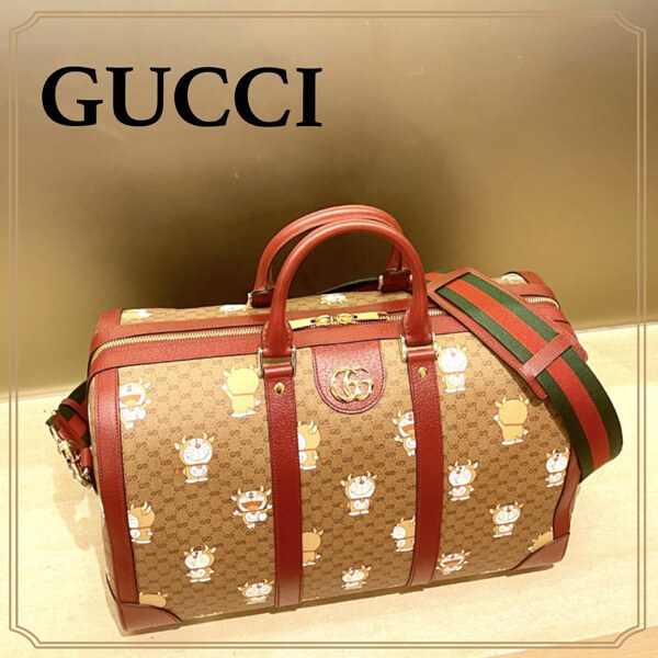 【GUCCI】DORAEMON x GUCCI ミディアム ダッフル バッグ647815 2TJBG 8587
