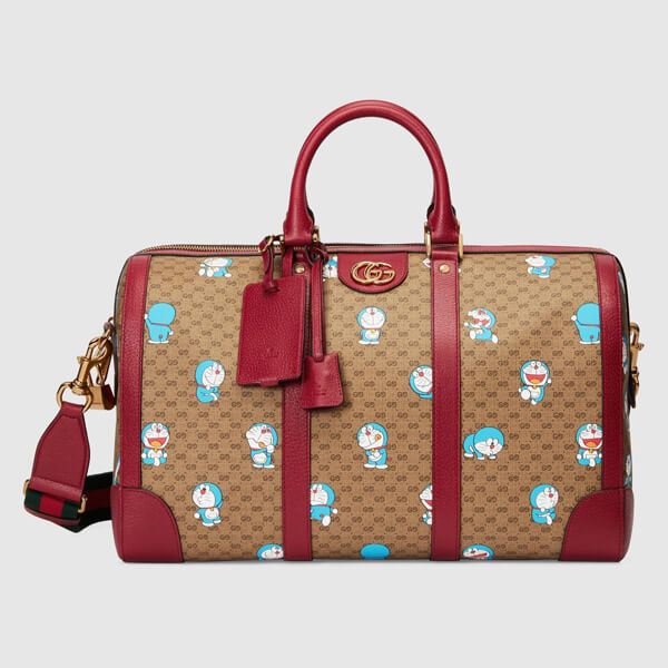 【GUCCI】DORAEMON x GUCCI ミディアム ダッフル バッグ647815 2TJBG 8587