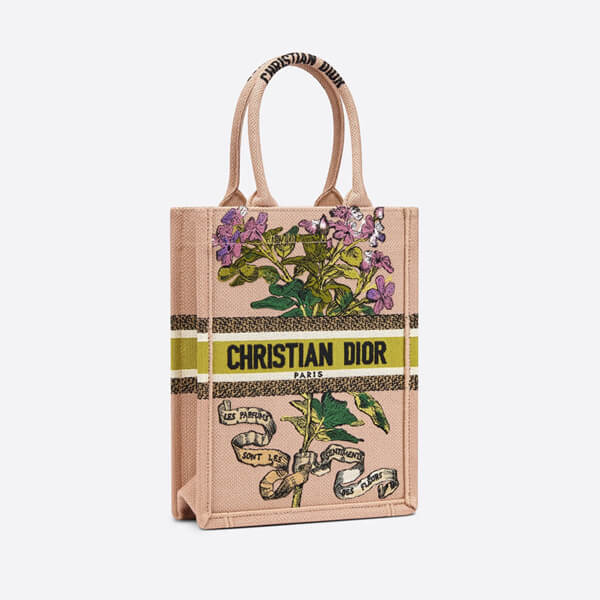 DIOR 偽物 BOOK TOTE バーティカルバッグ Fleurs Bibliques エンブロイダリー21030243