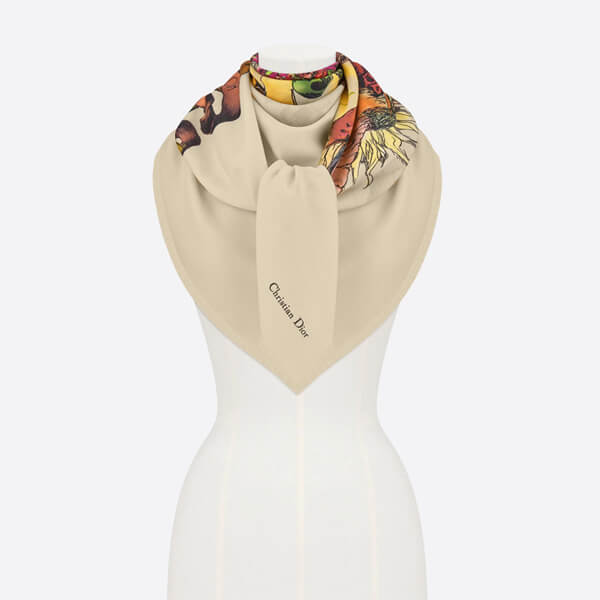 ディオール スーパーコピー CŒUR EN FLEUR DE DIOR ショール ウール・シルク・カシミア21030244