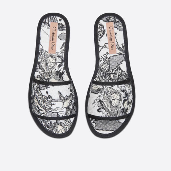 ディオール コピー CHEZ MOI ミュール Dior Zodiac エンブロイダリー コットン21030251
