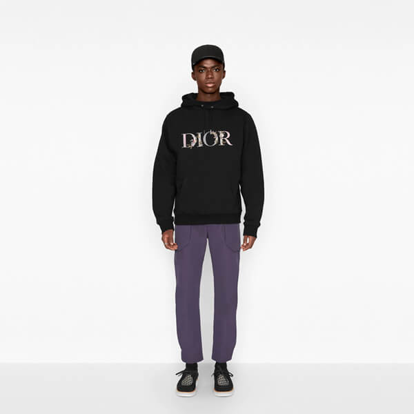 DIOR コピー FLOWERS オーバーサイズ フード付き スウェットシャツ コットンフリース21030263