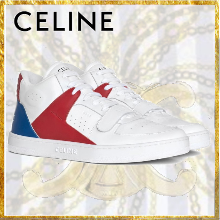 2021SS 新作 CELINE スーパーコピー CT-02 ベルクロストラップ ミッドスニーカー 342823542C_01DB