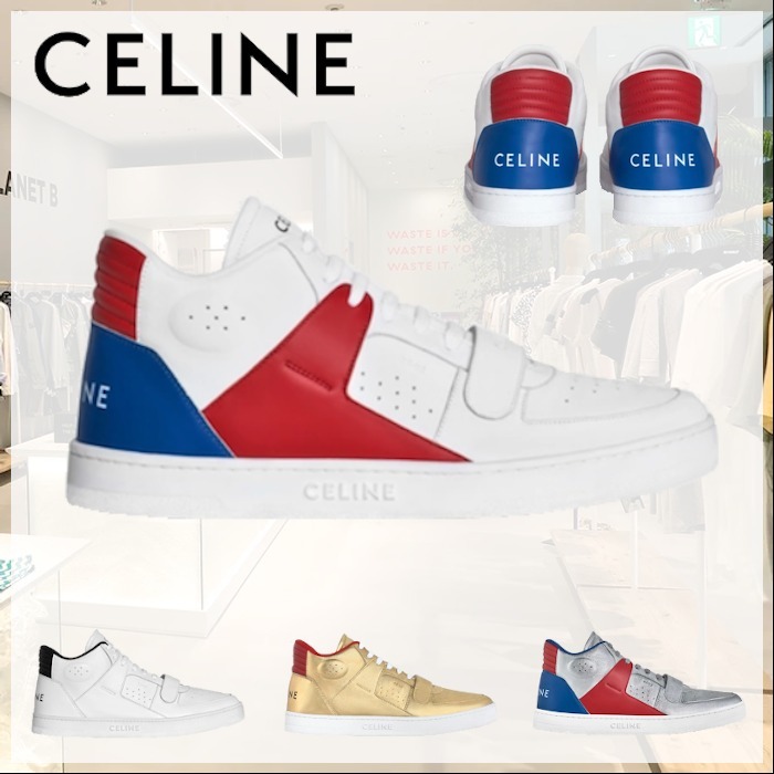 2021SS 新作 CELINE スーパーコピー CT-02 ベルクロストラップ ミッドスニーカー 342823542C_01DB