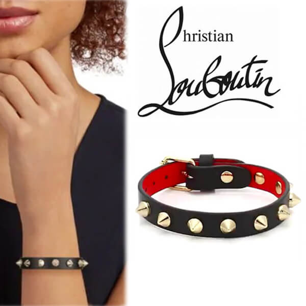 「国内発送」Christian Louboutin スーパーコピー スパイクレザーブレスレット 21030503